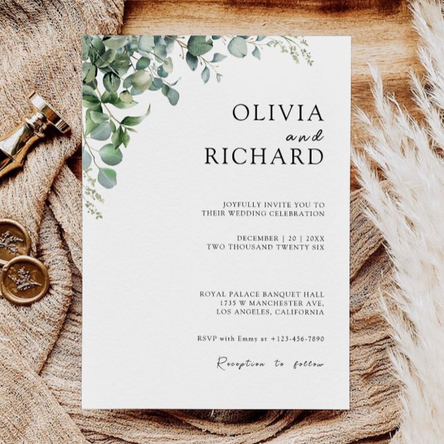 Greenery Wedding Invites Template (Greenery Wedding Invites Template)