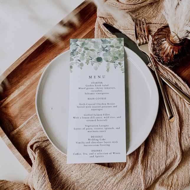 Greenery Wedding Menu (Creator Uploaded)