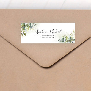 Greenery Wedding Return Address Label