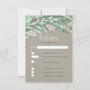 Greenery Wedding RSVP Card