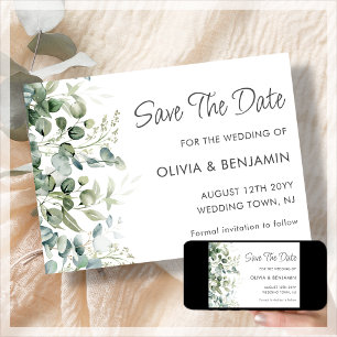 Greenery   Wedding Save The Date Card
