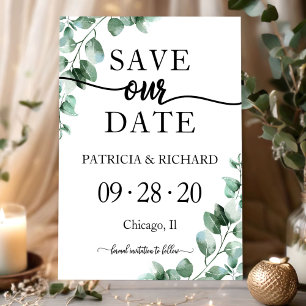 Greenery Wedding Save The Date Invitation