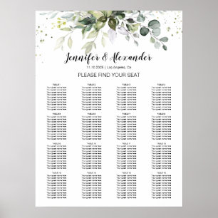 Greenery Wedding Seating Chart