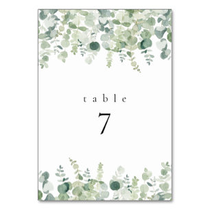 Greenery Wedding Table Cards