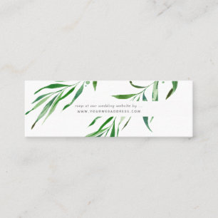 Greenery Wedding Website RSVP cards, Enclosure Mini Business Card