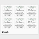Greenery Wedding Welcome Bag Custom Sticker