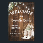 Greenery Western Welcome Cowgirl Bridal Shower Poster<br><div class="desc">Change Text to the design,  for additional changes (font colour,  font style,  move or remove elements),  click on personalise,  scroll down and click on the link "Edit using Design Tool". ** Please see the full collection for matching designs available**</div>