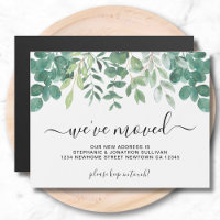  Greenery We've Moved Announcement Magnetic Card