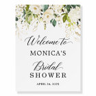 Greenery White Floral Elegant Bridal Shower Foam