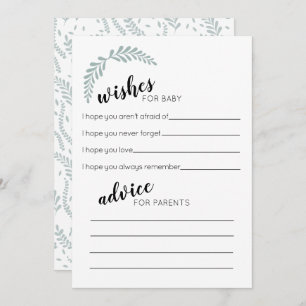 Greenery wishes and advice card