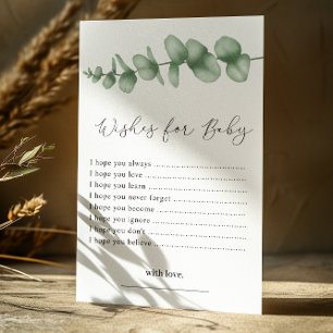 Greenery Wishes for Baby Shower Card
