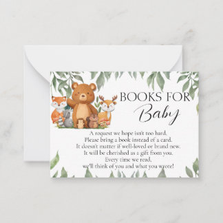 Greenery Woodland Animals Books For Baby Card