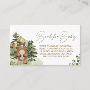 Greenery Woodland Animals Books for Baby Enclosure Card