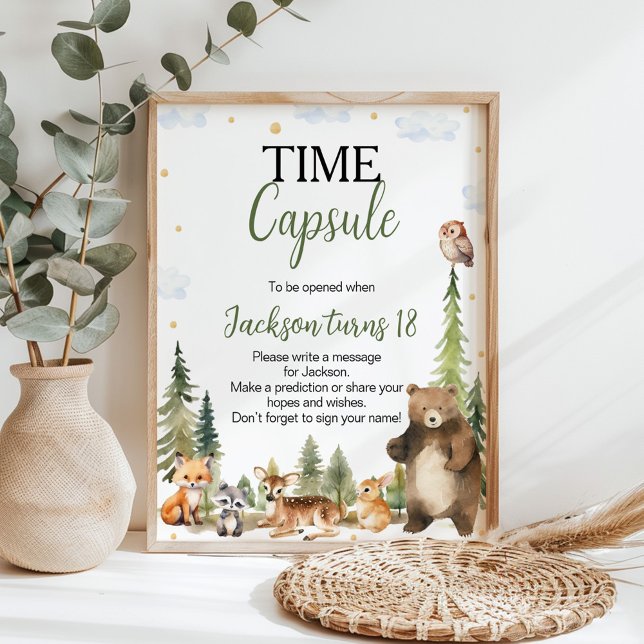 Greenery Woodland Animals Time Capsule Poster (Creator Uploaded)