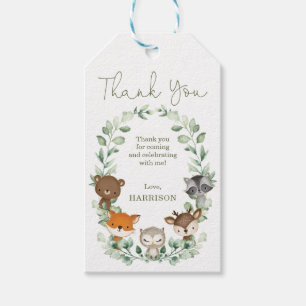 Greenery Woodland Forest Animals Baby Shower Favou Gift Tags