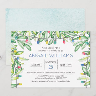 Greenery Woodland Garden Party Baby Shower Invitation