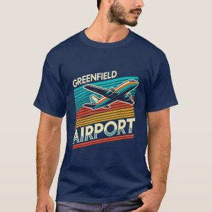 Greenfield Airport Retro T-Shirt – 70s Style