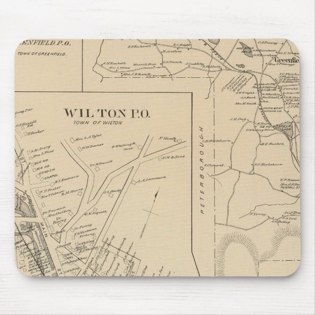 Greenfield, Hillsborough Co Mouse Mat (Front)