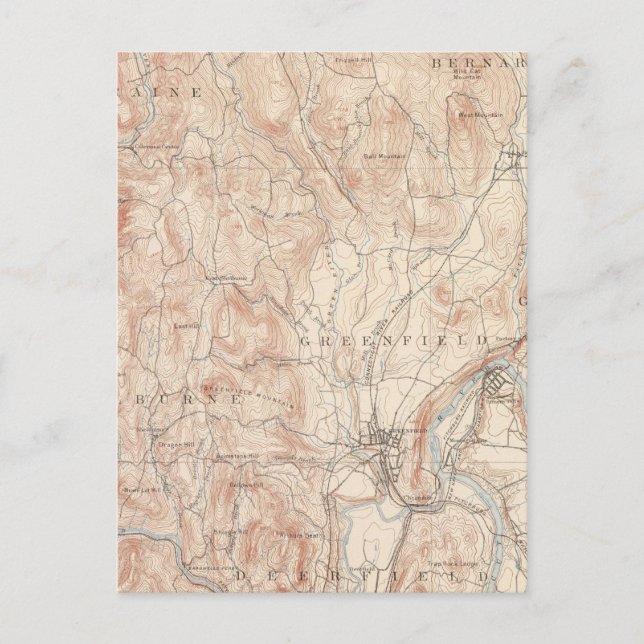 Greenfield, Massachusetts Postcard (Front)