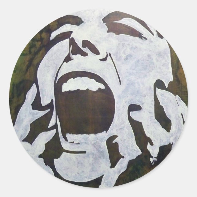 GREENfiti-1 Classic Round Sticker (Front)