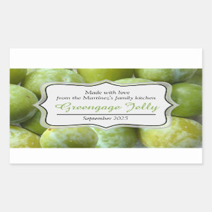 Greengage jelly jam preserve label sticker