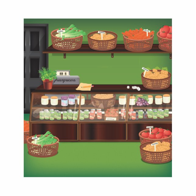 Greengrocers Store Standing Photo Sculpture (Front)