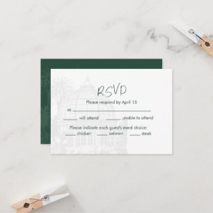 Greenhouse Botanical Garden Green RSVP Enclosure Invitation