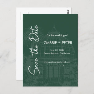 Greenhouse Botanical Garden Green Save the Date Postcard