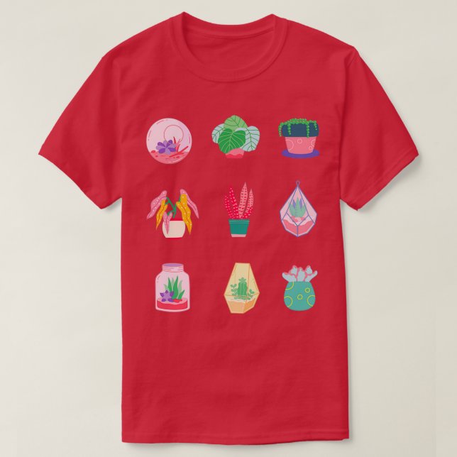 Greenhouse Building Nature Hanging Planters Greenh T-Shirt (Design Front)