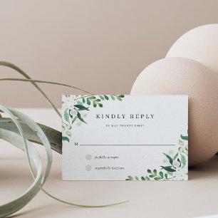 Greenhouse Elegant Watercolor Botanical RSVP Card