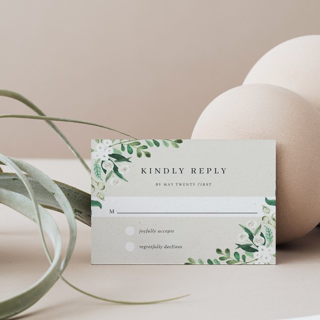 Greenhouse | Elegant Watercolor Botanical RSVP Card (Creator Uploaded)