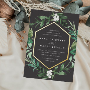 Greenhouse Frame Watercolor Botanical Wedding