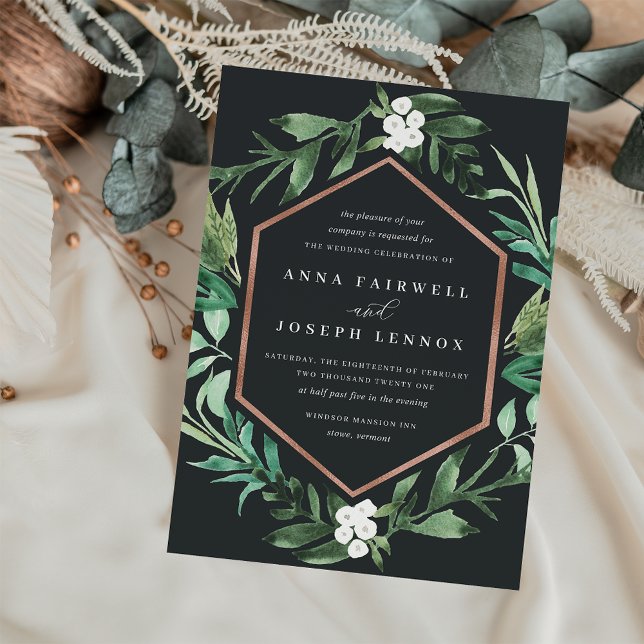 Greenhouse Frame | Watercolor Botanical Wedding Invitation (Creator Uploaded)