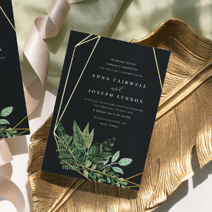 Greenhouse Geometric Watercolor Botanical Wedding