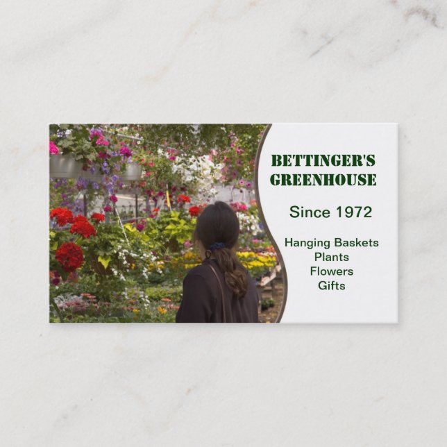 Greenhouse Nursery Business Card (Front)