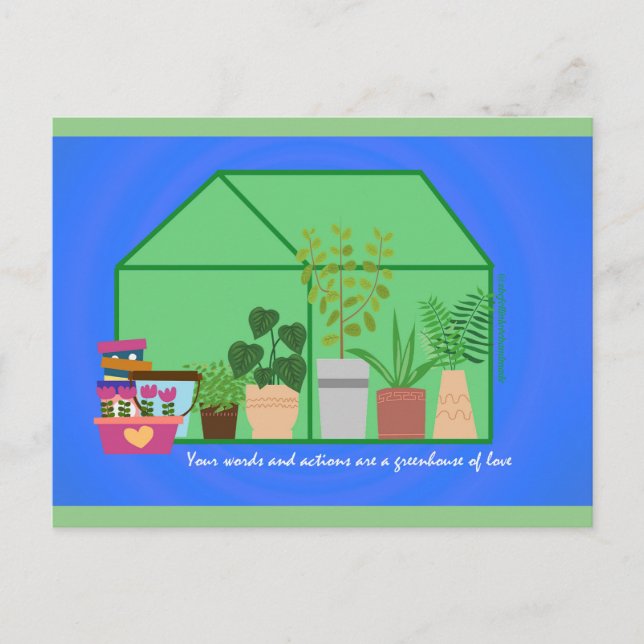 Greenhouse of Love Thank You Card Postcard (Front)