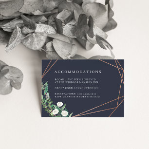 Greenhouse Wedding Hotel Accommodations Enclosure Card