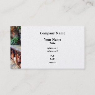 Greenhouse with Flowerpots  -Platinum Finish Business Card