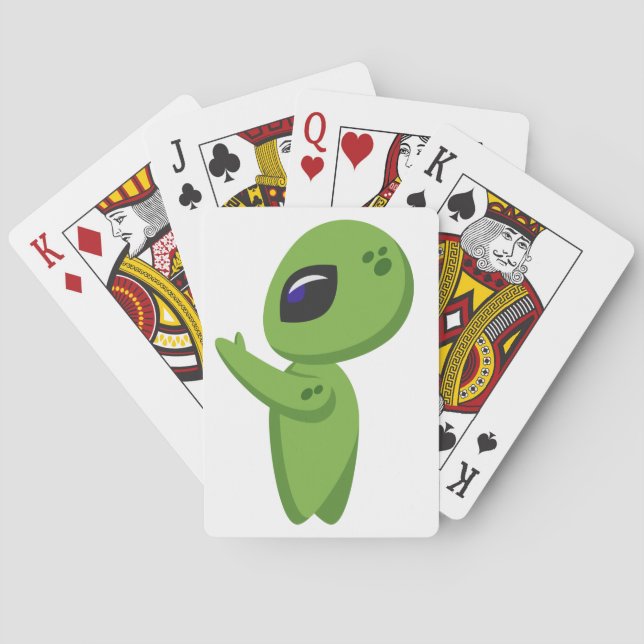 Greenie the Alien  Playing Cards (Back)