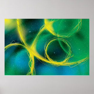 Greenish Abstract Print