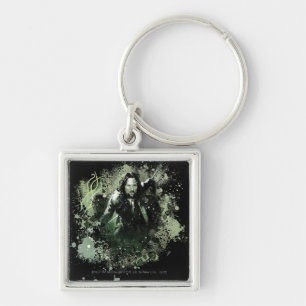 Greenish Aragorn Vector Collage Key Ring