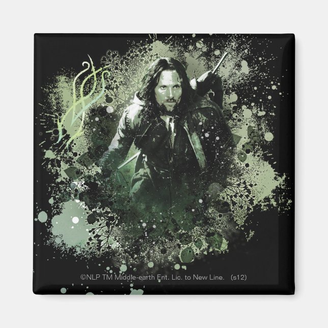 Greenish Aragorn Vector Collage Magnet (Front)