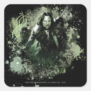 Greenish Aragorn Vector Collage Square Sticker