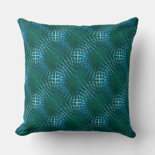 Greenish cyan grille looking puffed or inflated    cushion