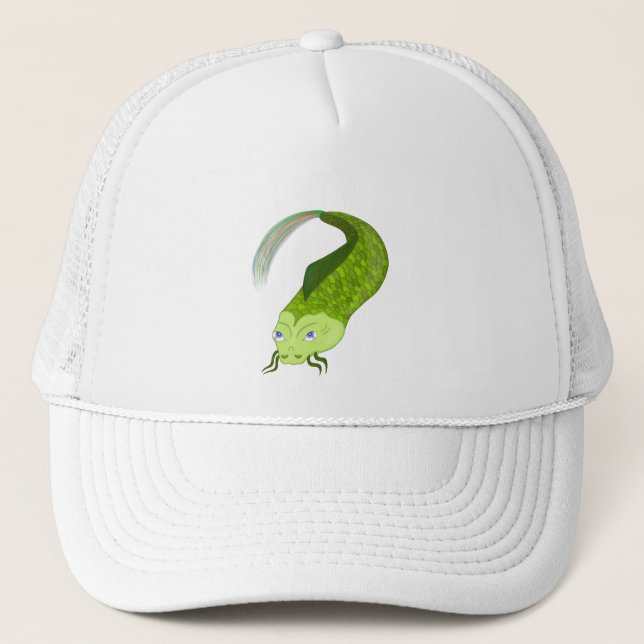 Greenish Fish Trucker Hat (Front)