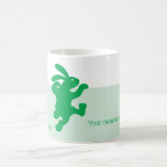 Greenish Green Rabbit Mug<br><div class="desc">A delightfully cute rabbit to grab your morning coffee in. This mug is one of a series of rabbit mugs available in different colours. Personalise it with your name,  a message,  or be a minimalist and delete the text all-together.</div>