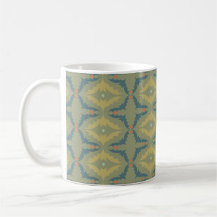 Greenish Retro Vintage Pattern Coffee Mug
