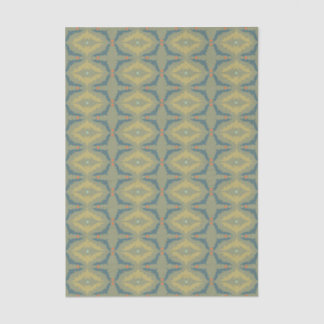 Greenish Retro Vintage Pattern Tissue Paper