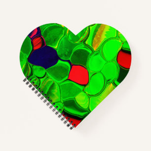 Greenish shards, circles or rounded shapes notebook