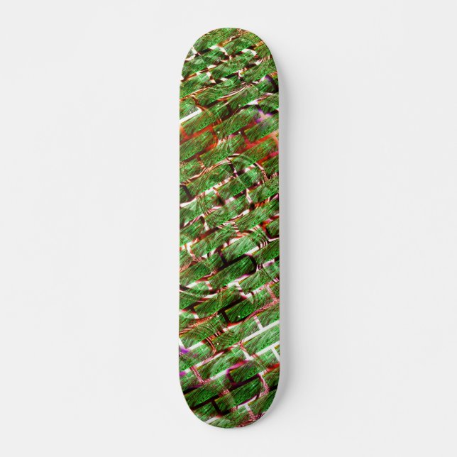 Greenish wall effect and bubbles salmon colour? skateboard (Front)